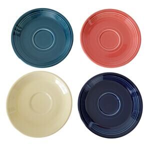Vintage Fiesta 6" Saucer Plates Set of 4 Replacement Multicolor